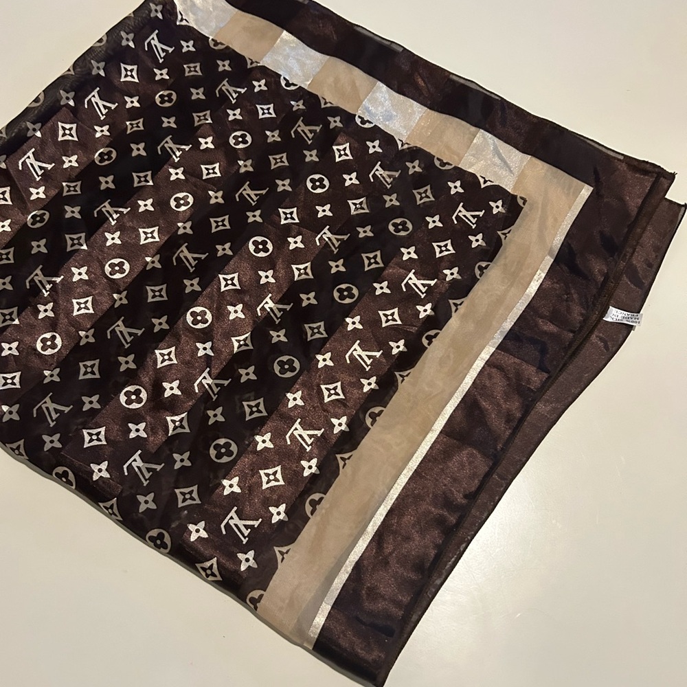 Louis Vuitton Brown Monogram Scarf
